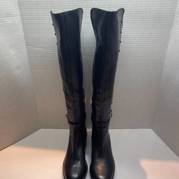 Vince Camuto Pretanna Black Leather Tall Boot - Picture 15 of 16